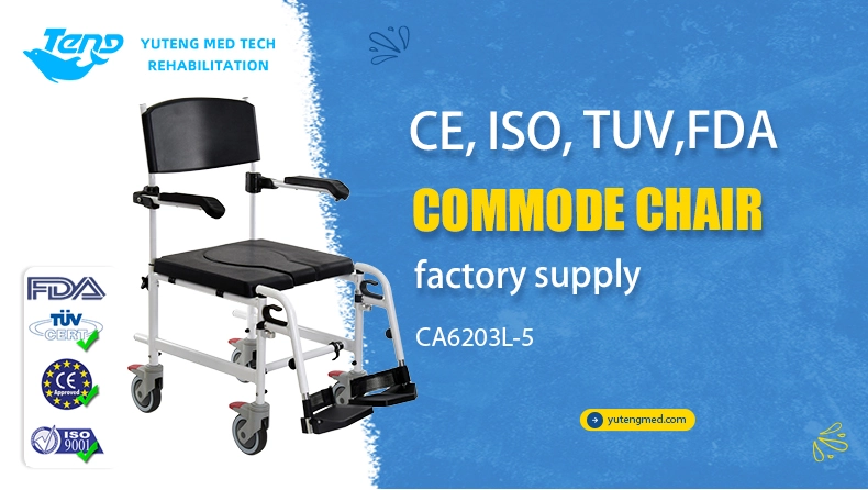 Aluminum Alloy Commode Wheelchair Aluminum Alloy Commode Wheelchair