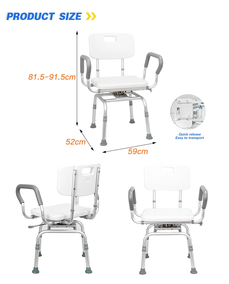 Swivel Aluminum Bathing Chair