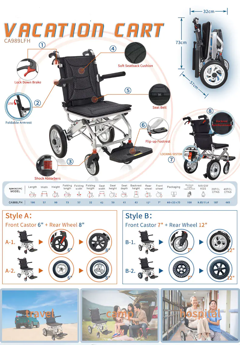Foldable Lightweight Wheelchair