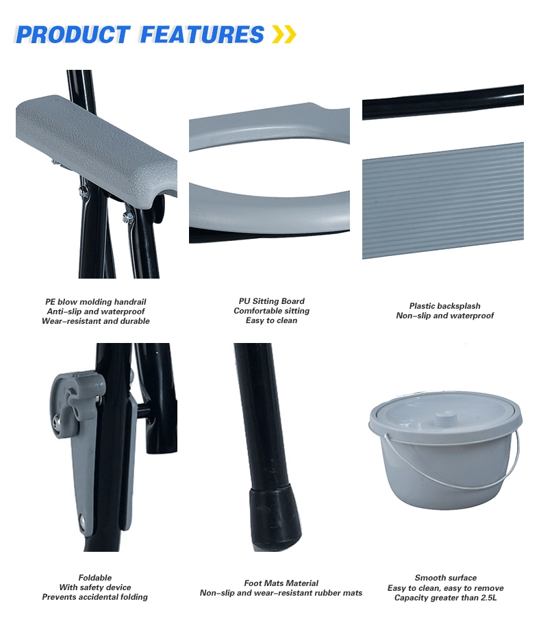 Elderly Rehabilitation Commode Chair