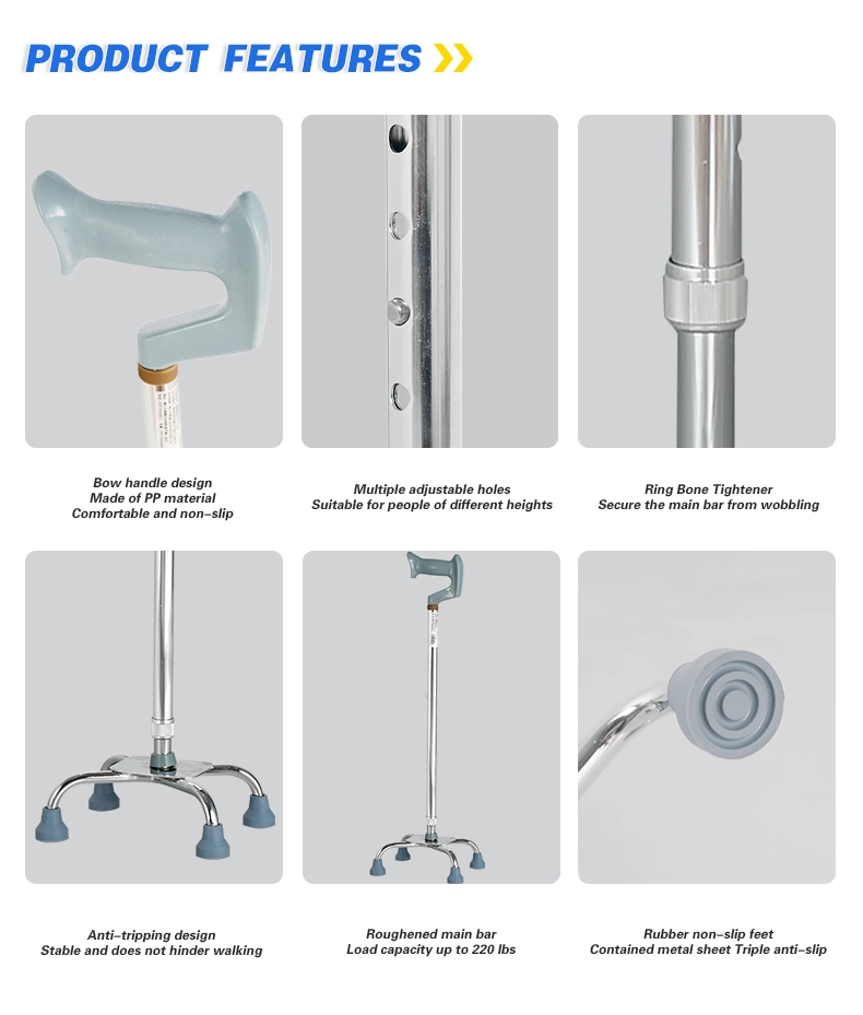 Rehabilitation Four Legged Crutch