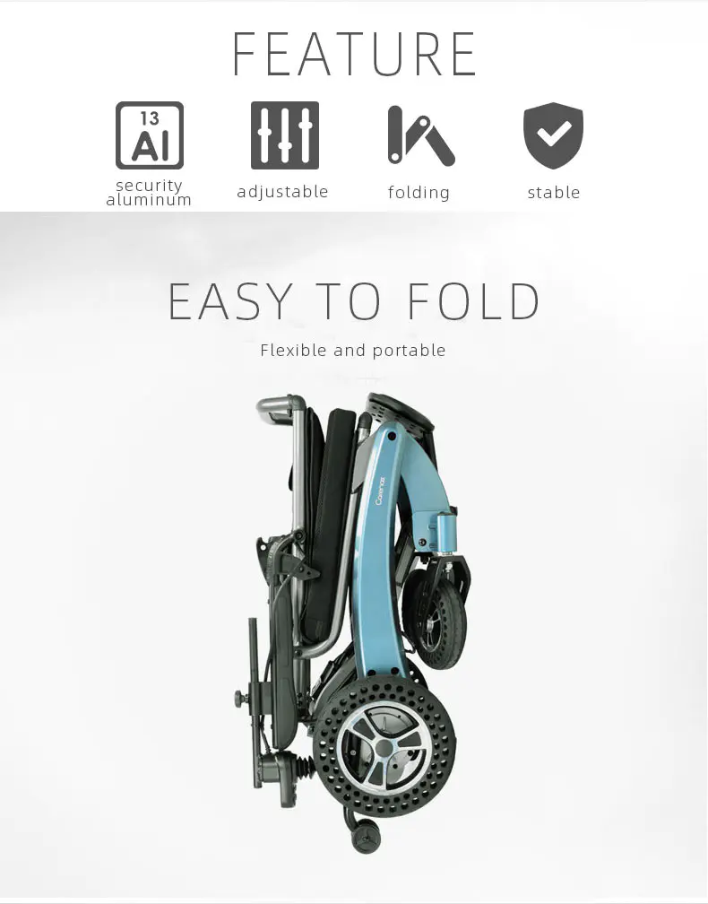 Light Weight Portable Electric Power Wheelchair