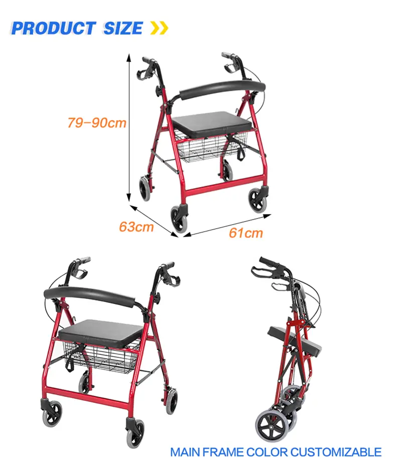 Folding Rollator Walker With Seat Folding Rollator Walker With Seat